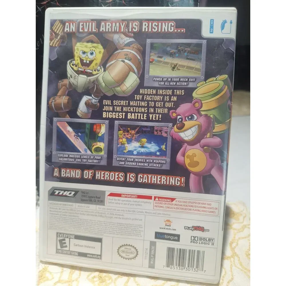 Nicktoons Attack of the Toybots Nintendo Wii 2007 THQ Complete CIB Manual Tested